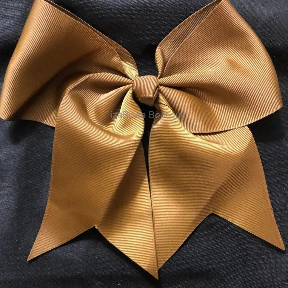 Coffee Brown Solid Cheer Bow  5B2404  Handmade NWT Boutique